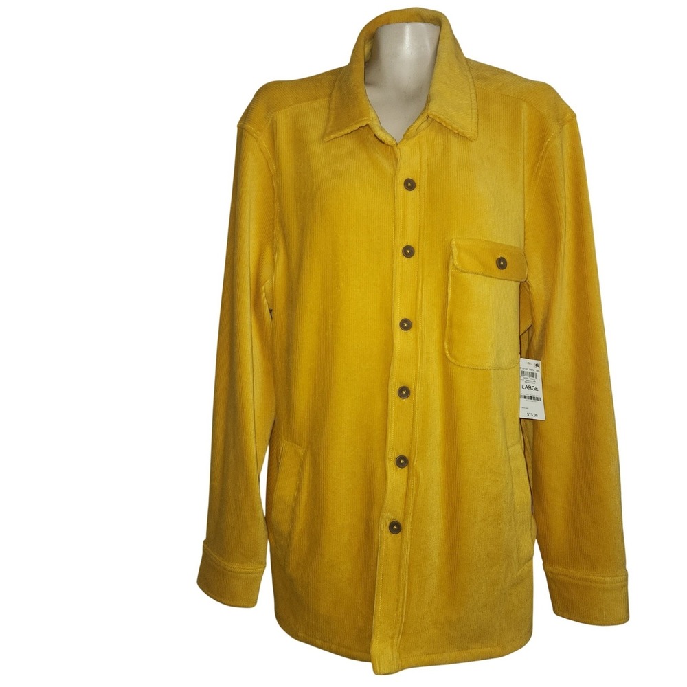 Club Room NEW Mens Corduroy Shirt‎ Jacket Maize Gold L 100189897MNComfy casual